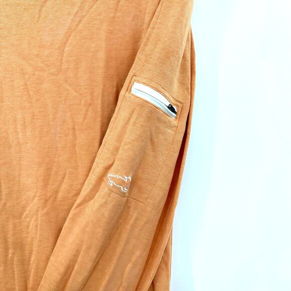 Toad & Co Horny Toad Size Large Long Sleeve Crew Neck Shirt Top Tee Orange - Picture 3 of 4